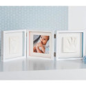 Baby Art My Baby Style - Cadre Photo Double Empreinte Bébé : Personnalisez avec Kit Empreintes Mains et Pieds Bébé, Cadeau Na…