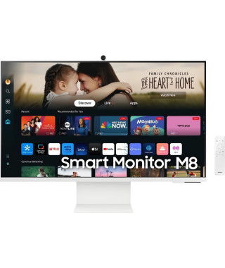 Moniteur PC - Samsung - LS32DM801UUXEN - 32 - Flat - UHD 4K 3840x2160 - 60Hz - VA - 4ms - Flat - HDR10 - 400cd/m2 - Smart - 3…