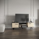 Ensemble salon - Banc TV, Table basse, Buffet bas - KENT - Chene de fil / Sidewalk - DEMEYERE