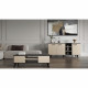 Ensemble salon - Enfilade, buffet haut, table basse - KENT- Chene de fil / Sidewalk - DEMEYERE