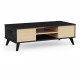 Table basse - KENT - Rectangulaire - Chene de file / Sidewalk - 2 tiroirs - 1 rayon - Pieds - 106,6 x 50,1 x 35,2 cm
