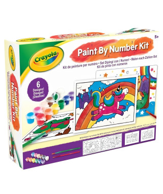 Kit de peinture par numéro - CRAYOLA - 6 gabarits de peinture - Des 5 ans