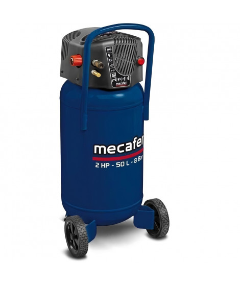 Compresseur vertical - MECAFER - 425790 - 50 L - Bleu coaxial - Sans huile
