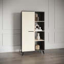 Ensemble salon - Banc TV, Table basse, Buffet haut - KENT - Chene de fil / Sidewalk - DEMEYERE