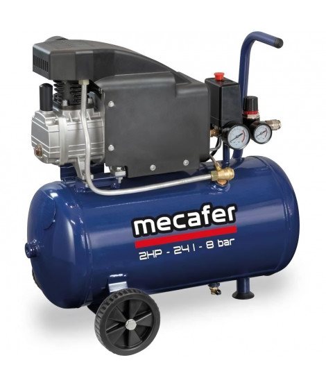 Compresseur - MECAFER - 425793 - Bleu - 24 L - 2HP - 8 bar