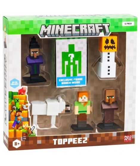 Coffret 6 petites figurines - BANDAI - Minecraft - 1 figurine mystere