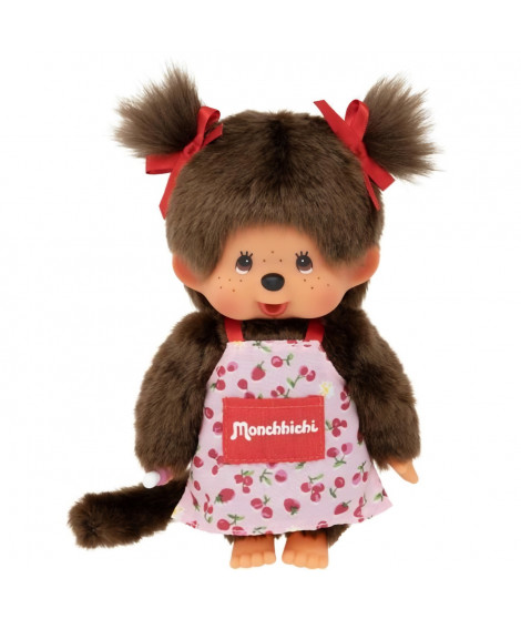 Peluche singe - BANDAI - Monchhichi Tablier a Fleurs - 20 cm