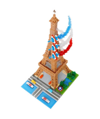 Nanoblock - Bandai - NB057 - Tour Eiffel - 500 pieces - a monter soi-meme - 8 ans et plus
