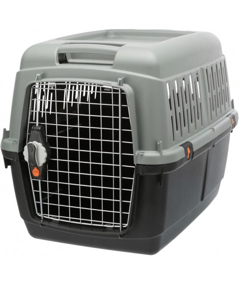 Box de transport - TRIXIE - Giona 4 - Recyclé - S / M : 50 x 51 x 70 cm - Anthracite / Gris-vert