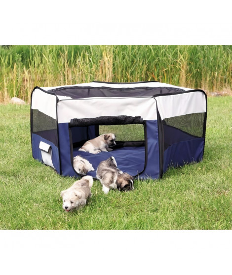 Enclos avec filet/base - TRIXIE - ø 150 × 65 cm - Turquoise / Gris clair
