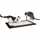 Tapis griffoir avec jouet - TRIXIE - Tapis en sisal / Peluche - 70 x 45 cm - Naturel / Brun