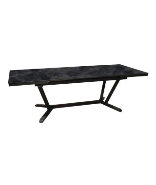 Table de jardin - Rectangulaire - Extensible - Structure en aluminium - Jusqu'a 12 p. - VITA - Proloisirs