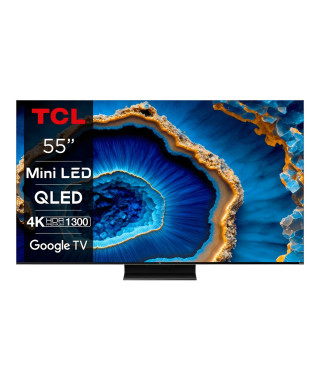 TCL 55C809 - TV QLED MiniLED 55 (139 cm) - 4K UHD 3840x2160 - 144Hz - HDR10 - TV connecté Android - 4xHDMI 2.1 - WiFi