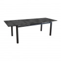 Table de jardin Hivaoa en aluminium/céramique - 180/240 x 90 cm - lame 8 mm - graphite