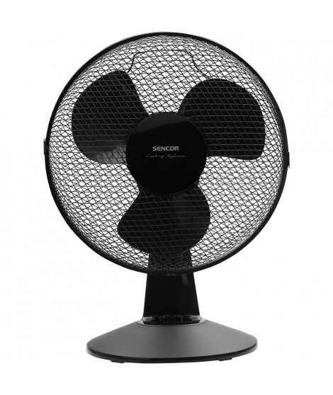 Ventilateur de bureau - Sencor - SFE 3011BK - 3 vitesses - Oscillation 90° - 30 cm de diametre