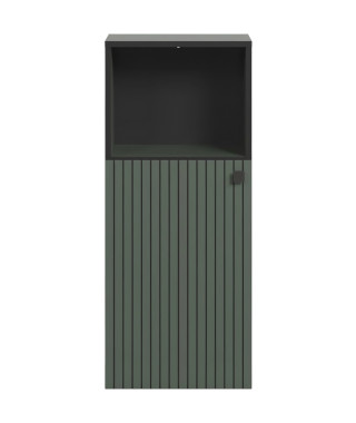 Rangement de salle de bain - Décor vert sauge et noir - L40 x H95 x P31cm - PURE BLISS