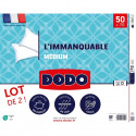 DODO - Lot de 2 oreillers - L'IMMANQUABLE - 50 x 70 cm - Blanc