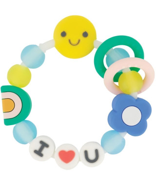 Bracelet de dentition de l'amitié - INFANTINO - 316773 - Silicone - I love You Je t'Aime