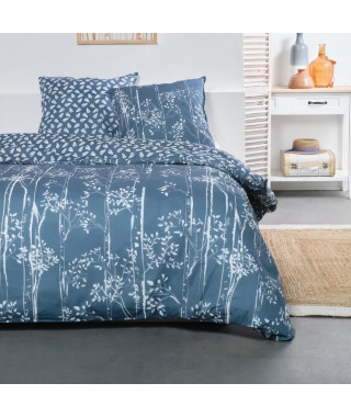 Parure de lit - TODAY - Sunshine - 12.15 imprimé floral - 2 personnes - 220 x 240 cm - 100% Coton 57 fils