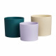 Pot de fleur - Elho - Lex Pott - Set 14 - Blanc Vert Violet - L 14 x B 13.8 x H 12 cm - Intérieur - 100% recyclé