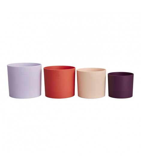 Pot de fleur - Elho - Lex Pott - Set 15 - Violet Rouge Rose Violet - L 15 x B 14.8 x H 14 cm - Intérieur - 100% recyclé