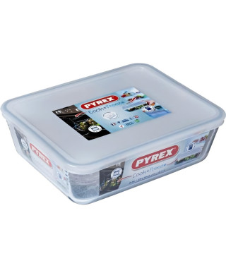 PYREX - 243P000/7046 - Plat rectangulaire avec couvercle - 25cm * 19 cm - Pyrex Cook & Freeze
