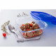 PYREX COOK&GO Plat de conservation carré 0,8l 16cm + Couvercle bleu