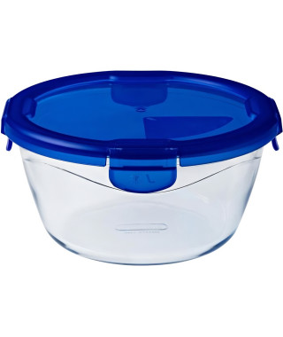 PYREX COOK&GO Plat de conservation rond 1,6l 20cm + Couvercle bleu