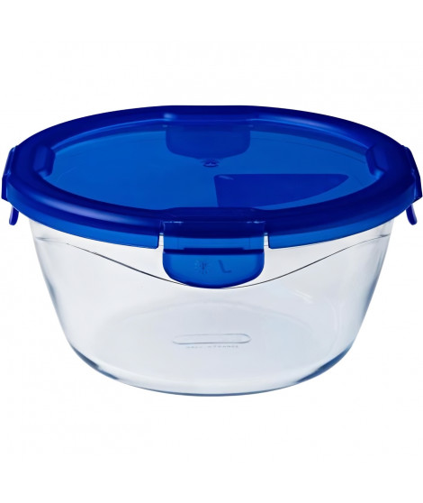 PYREX COOK&GO Plat de conservation rond 1,6l 20cm + Couvercle bleu