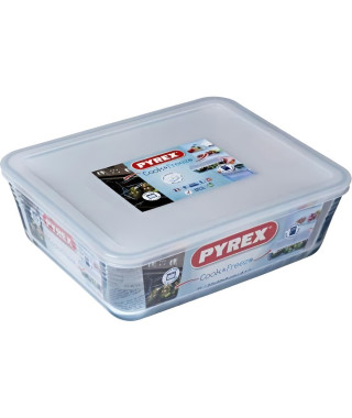 PYREX - 244P000/7043 - Plat rectangulaire avec couvercle - 27cm * 22 cm - Pyrex Cook & Freeze