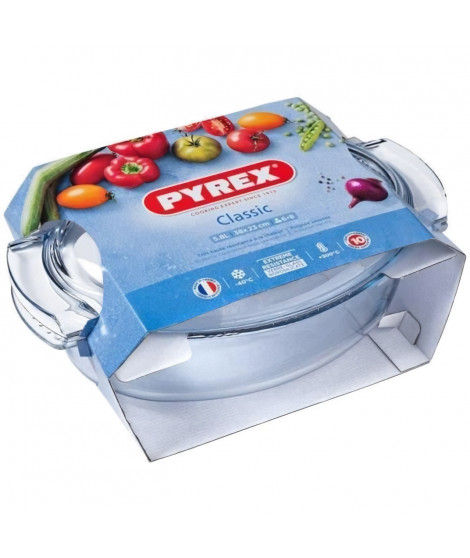 Cocotte - PYREX - 1450076 - Ovale - En verre borosilicate - 38 x 23 cm