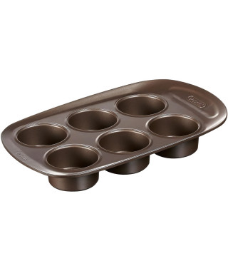 Moule a muffin - PYREX - 1452001 - Rond - Acier carbone - Antiadhésif - 6 cavités