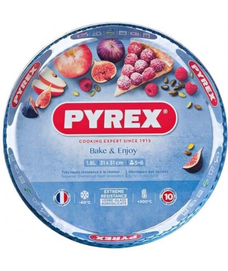 Moule a tarte - PYREX - 1450153 - En verre borosilicate - 31 cm