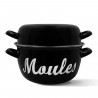 Marmite a moule - MENASTYL - 3645564 - En acier émaillé - Noir - 24 cm - Avec écritures - Tous feux dont induction