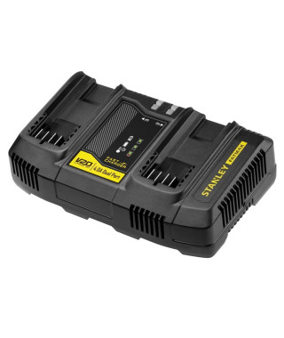 Double Chargeur - 18V 4A - Compatible avec toutes les batteries de la génération Gamme V20 - STANLEY FATMAX, SFMCB24-QW