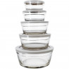 Set de 5 bols - MENASTYL - 5039038 - 150 ml, 230 ml, 400 ml, 610 ml et 940 ml - Couvercles en plastique durable