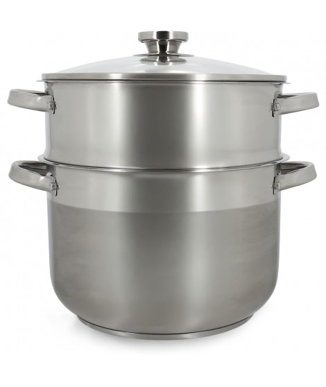 Couscoussier - MENASTYL - 4615450 - En acier inoxydable - 10 litres - Tous feux dont induction