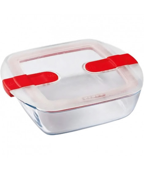 Boîte rectangulaire avec couvercle - PYREX - 1451021 - 20 x 17 cm - 1 L - Cook & Heat - Base en verre borosilicate