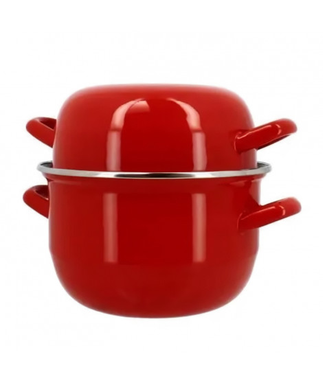 Marmite a moule - MENASTYL - 3645562 - En acier émaillé - Noir - 18 cm - 2,7 litres - Tous feux dont induction