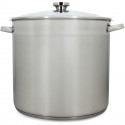 Marmite avec couvercle - MENASTYL - 4615451 - En acier inoxydable - 17 litres - 32 cm - Tous feux dont induction