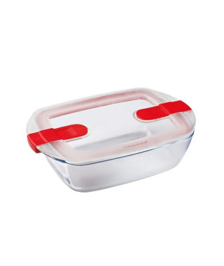 Boîte rectangulaire avec couvercle - PYREX - 1451025 - 28 x 20 cm - 2,5 L - Cook & Heat - Base en verre borosilicate