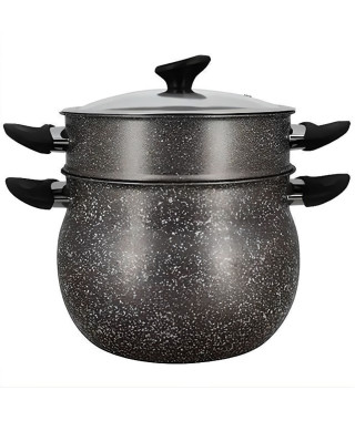 Couscoussier - MENASTYL - 6020033 - En aluminium effet marbre - 9 litres - Tous feux dont induction