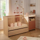 Lit combiné - 120 x 60 cm - Evolutif en 90 x 190 cm - CHARLIE - SAUTHON - Terracotta