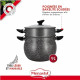 Couscoussier - MENASTYL - 6020033 - En aluminium effet marbre - 9 litres - Tous feux dont induction