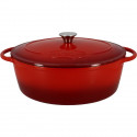 Cocotte - MENASTYL - 6020103 - Ovale - En fonte acier émaillé - Rouge - 9 litres