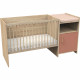 Lit combiné - 120 x 60 cm - Evolutif en 90 x 190 cm - CHARLIE - SAUTHON - Terracotta