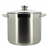Marmite avec couvercle - MENASTYL - 4615455 - En acier inoxydable - 9 litres - Tous feux dont induction