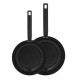 Set de 2 poeles - MENASTYL - 6020297 - En aluminium - 24 et 28 cm - Tous feux dont induction