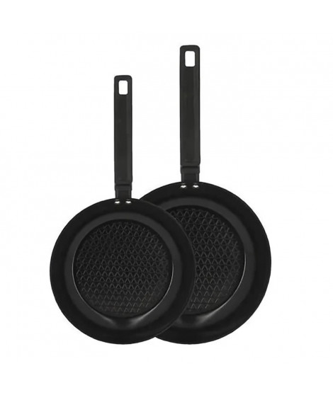Set de 2 poeles - MENASTYL - 6020297 - En aluminium - 24 et 28 cm - Tous feux dont induction