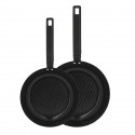 Set de 2 poeles - MENASTYL - 6020297 - En aluminium - 24 et 28 cm - Tous feux dont induction